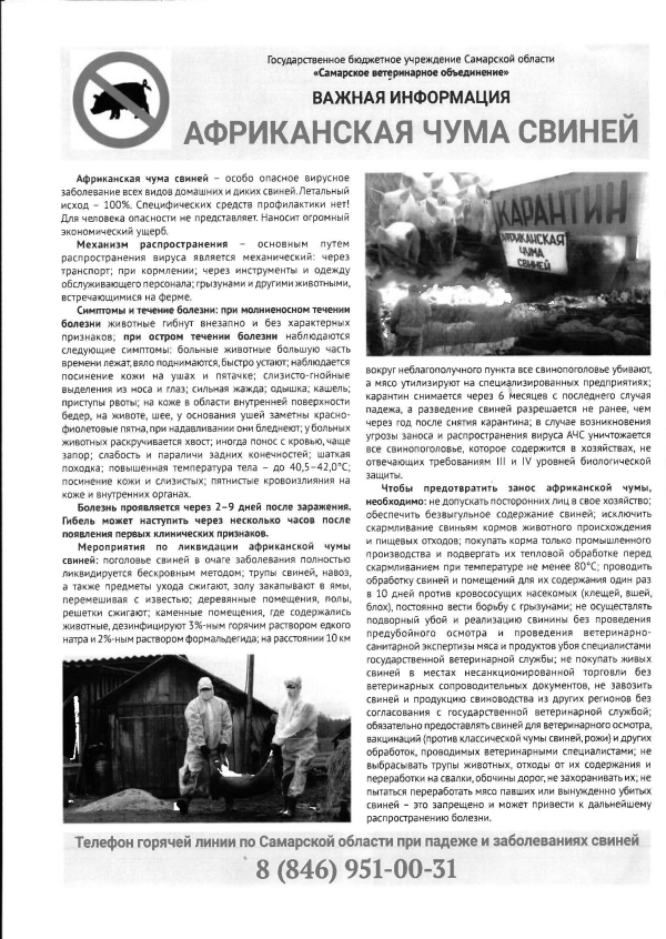 Памятка по АЧС